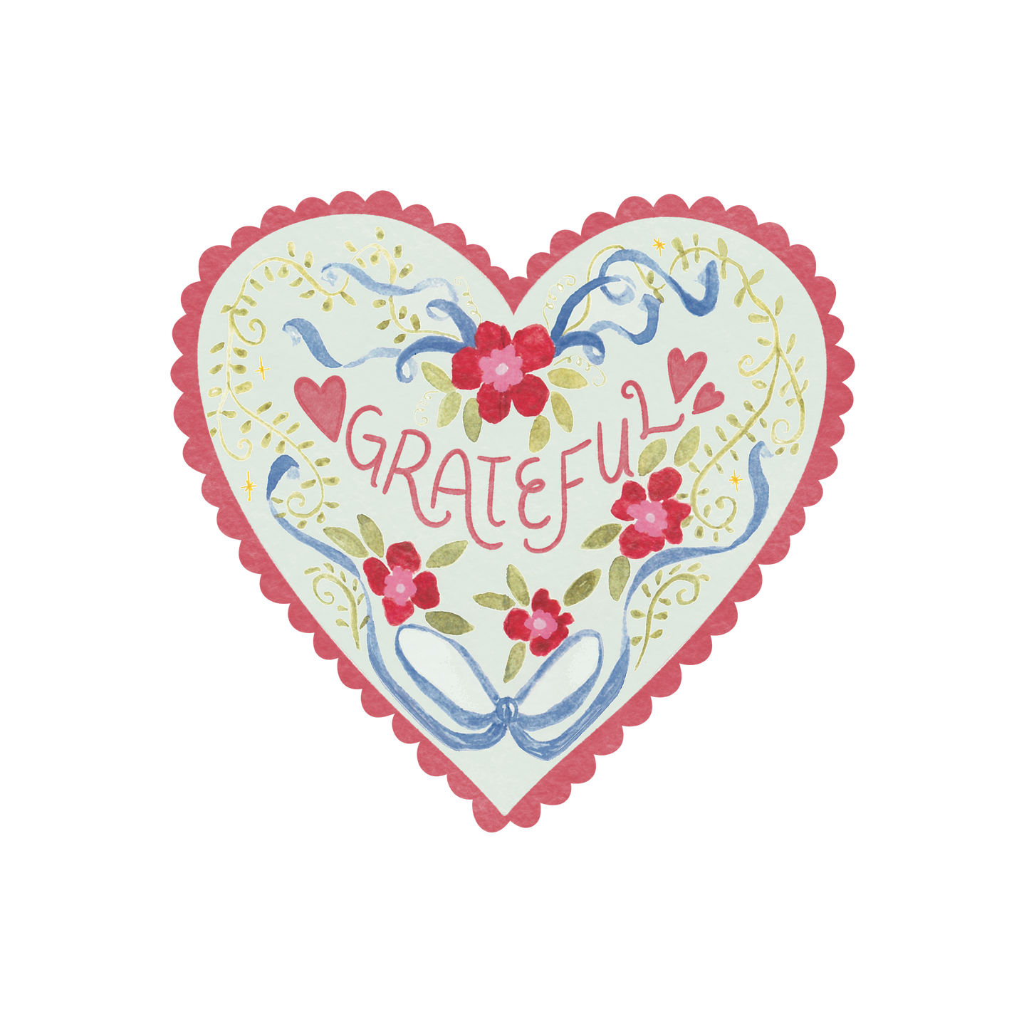 Grateful Heart Sticker - 3in Vinyl Sticker