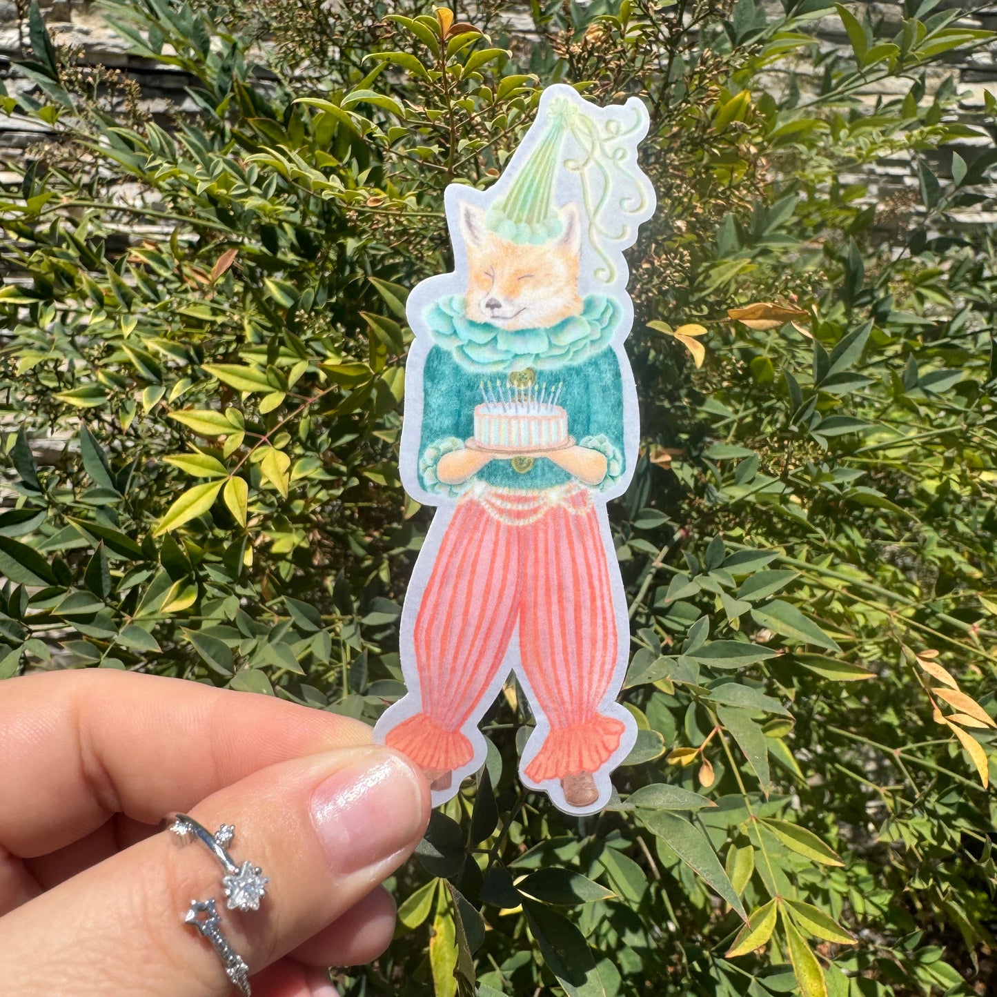 Party Fox Sticker - 4in Vinyl Sticker