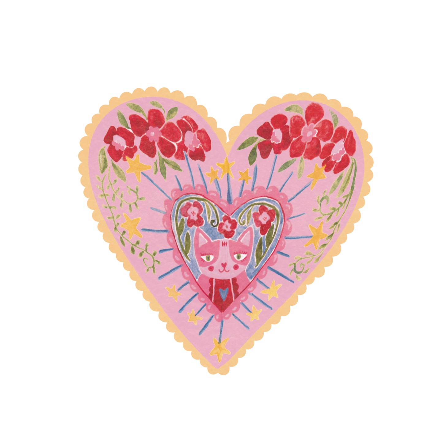 Peachy Cat Sticker - 3in Vinyl Sticker