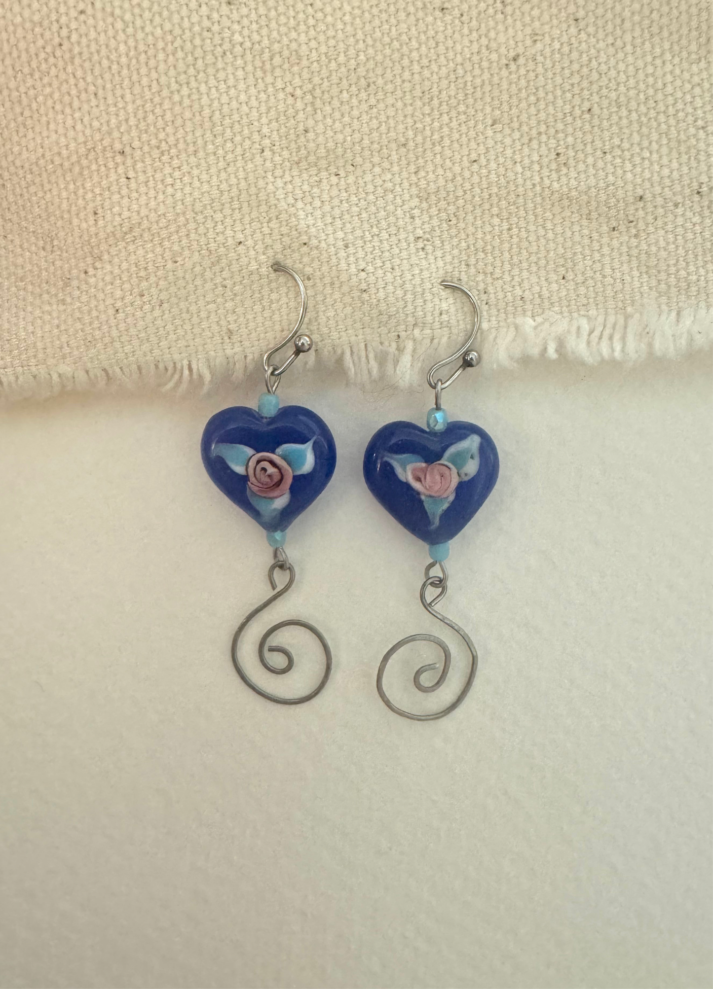 Swirly Heart Earrings