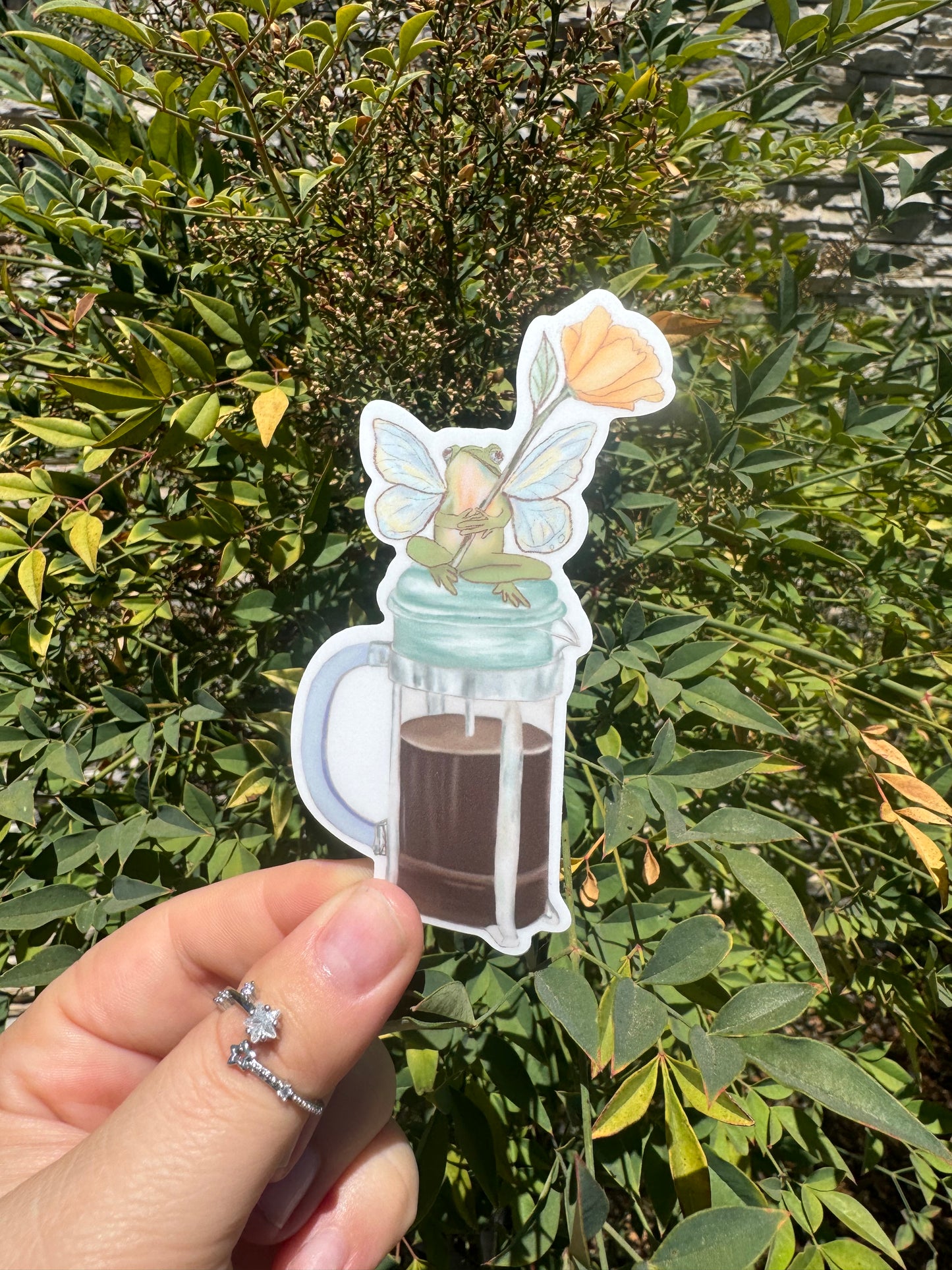 Poppy Coffee Sticker - 4in Vinyl Sticker
