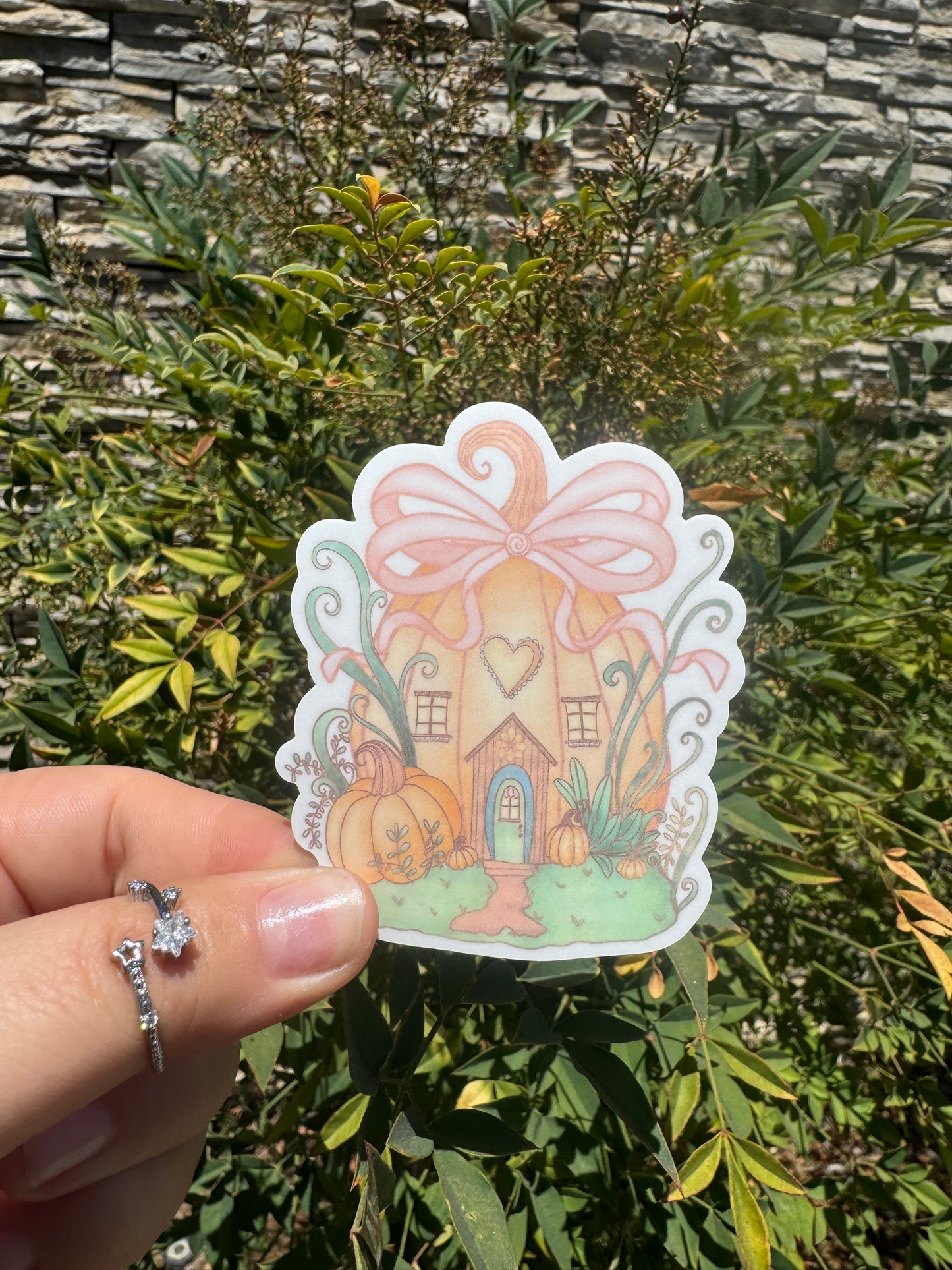Pumpkin Home Sticker - 3in Vinyl Sticker