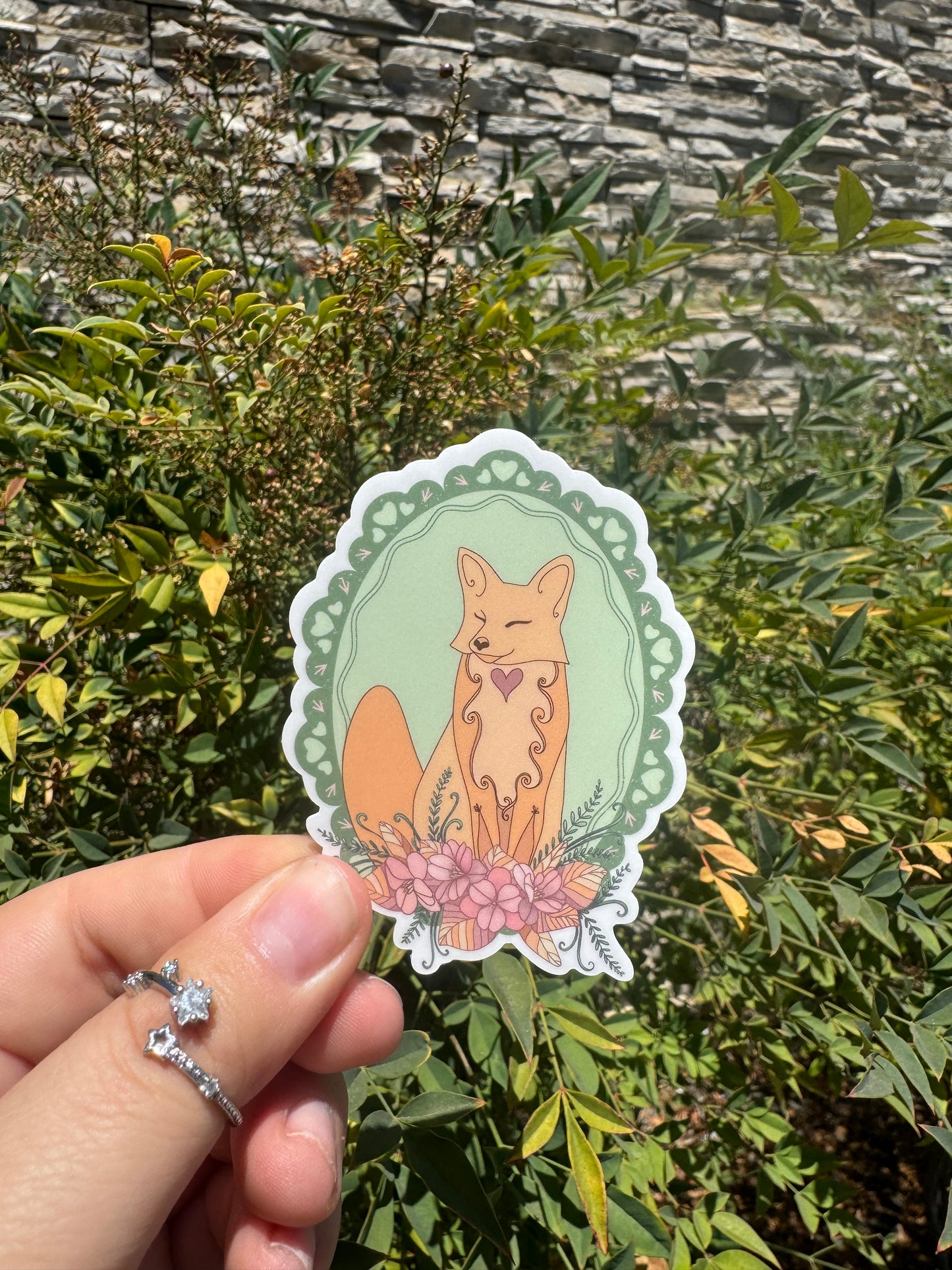 Cozy Fox Sticker - 3in Vinyl Sticker